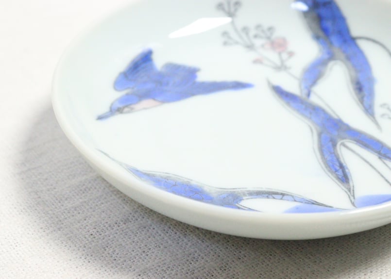 明治後期~大正銅判オモダカとカワセミ図小皿 | 吉祥寺PukuPuku 明治後期~大正銅判オモダカとカワセミ図小皿 | 吉祥寺PukuPuku