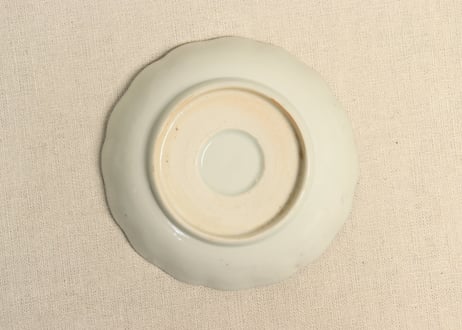 江戸幕末染付富士と波図なます皿