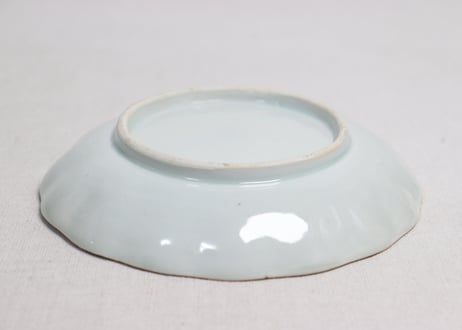 江戸幕末染付芦と鷺図5寸皿
