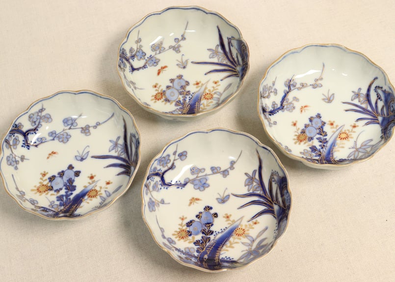 明治前期金彩四君子図通り物なます皿 | 吉祥寺PukuPuku