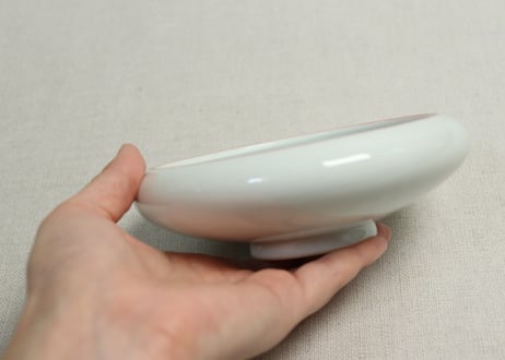 大正～昭和戦前色絵岩に牡丹図縁丸小鉢