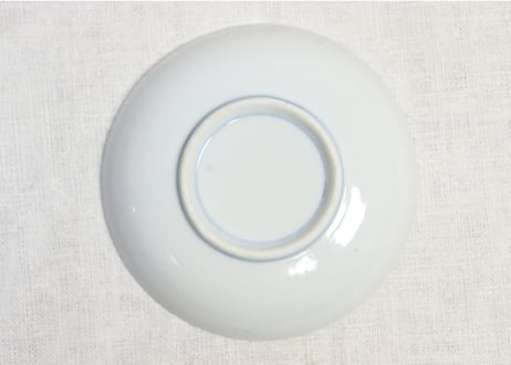 大正~昭和戦前染付養老の滝図小皿