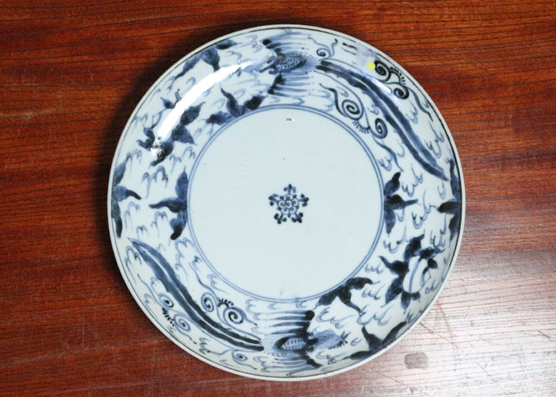 染付け鳳凰皿