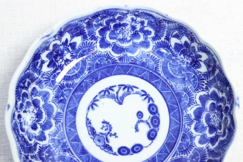 明治前期紙刷牡丹図なます皿 | 吉祥寺PukuPuku