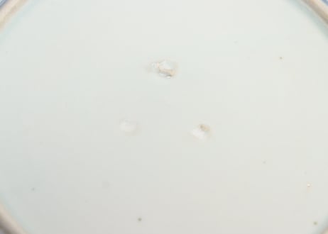 江戸後期染付菊図6寸皿