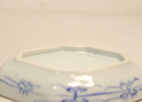 明治前期色絵牡丹図菱型皿