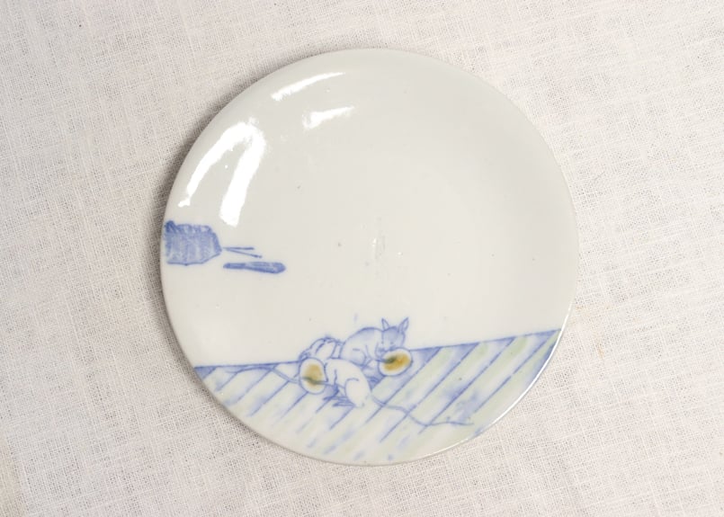 明治後期～大正銅判ネズミに小判図5寸皿 窯傷 | 吉祥寺PukuPuku