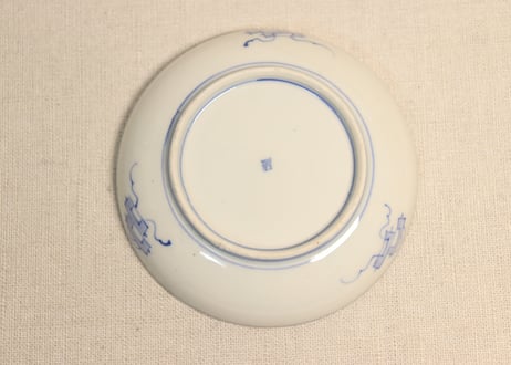 明治前期色絵牡丹と鳳凰図小皿