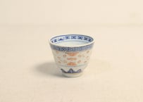 昭和40~50年代中国色絵蛍手煎茶碗①濃いめ