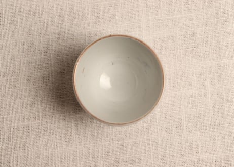 明治前期色絵松鶴図小猪口