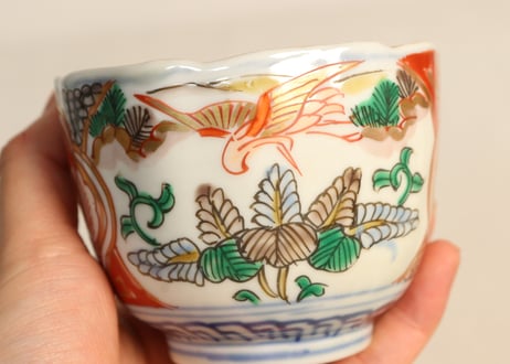 明治前期色絵桐と鳳凰図向付