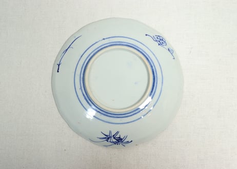 大正～昭和戦前色絵草花図7寸皿①