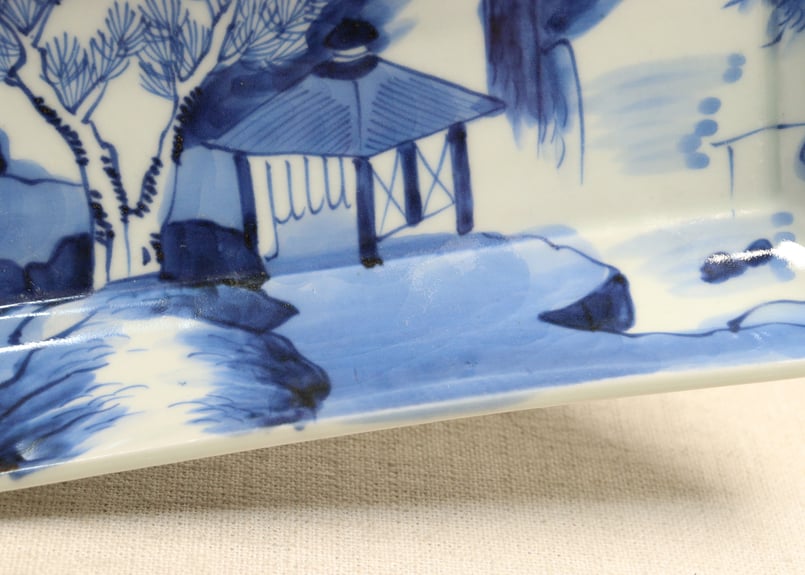 江戸幕末染付山水図長皿 | 吉祥寺PukuPuku