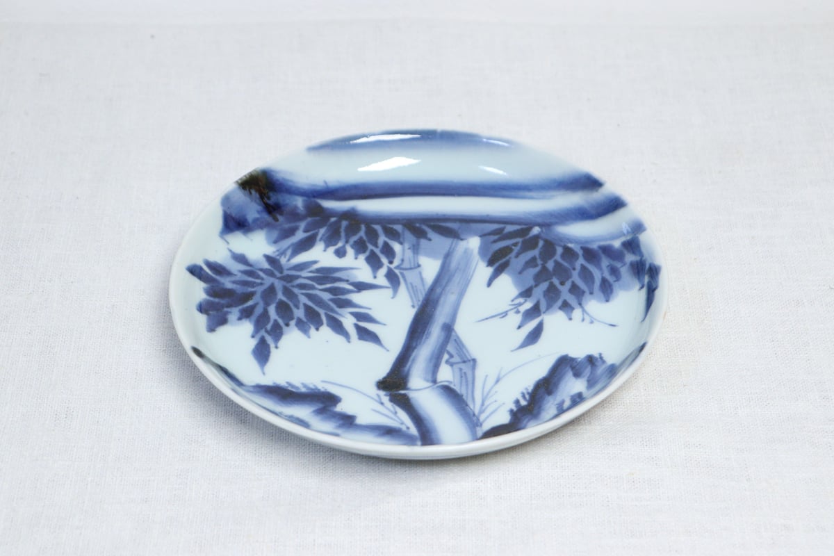 江戸中期染付竹林図6寸皿 ニュウ | 吉祥寺PukuPuku