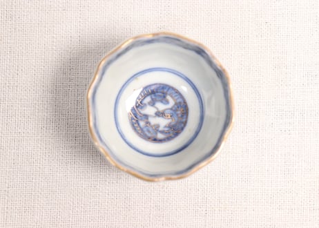 明治前期色絵松竹梅に鶴亀図通り物小向付