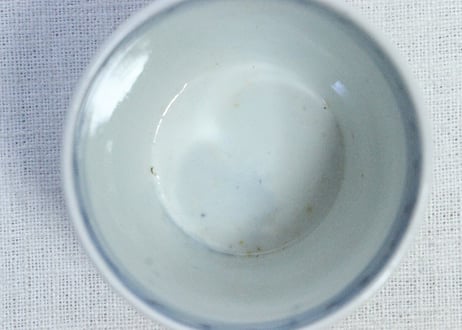 江戸幕末染付蛸唐草文図猪口①