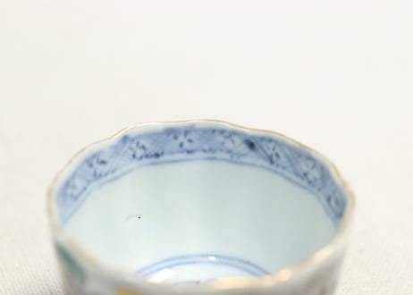 明治前期色絵鶴と松竹梅図通り物小向付