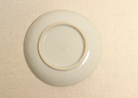 明治後期～大正銅判三方に牡丹図小皿