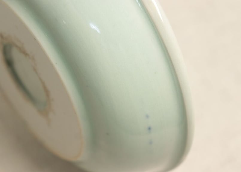 江戸後期青磁染付牡丹花弁図春寒鉢 色濃いめ | 吉祥寺PukuPuku