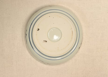 江戸後期染付三方牡丹図春寒鉢②　フリモノ