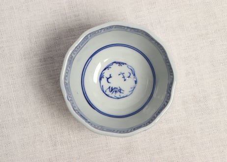明治前期ベロ藍牡丹図向付