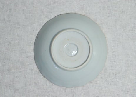明治前期染付五方に松図なます皿