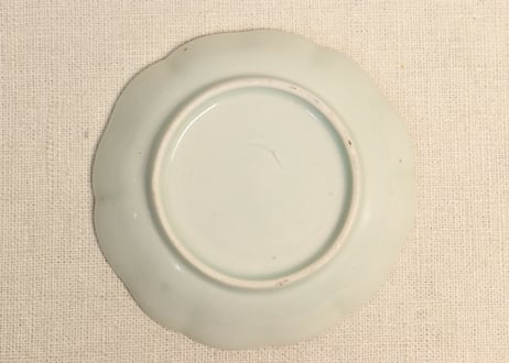 江戸後期色絵草花図小皿 5客組