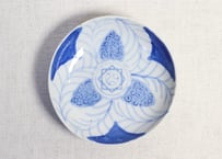 大正～昭和戦前ゴム判三方に芭蕉図小皿