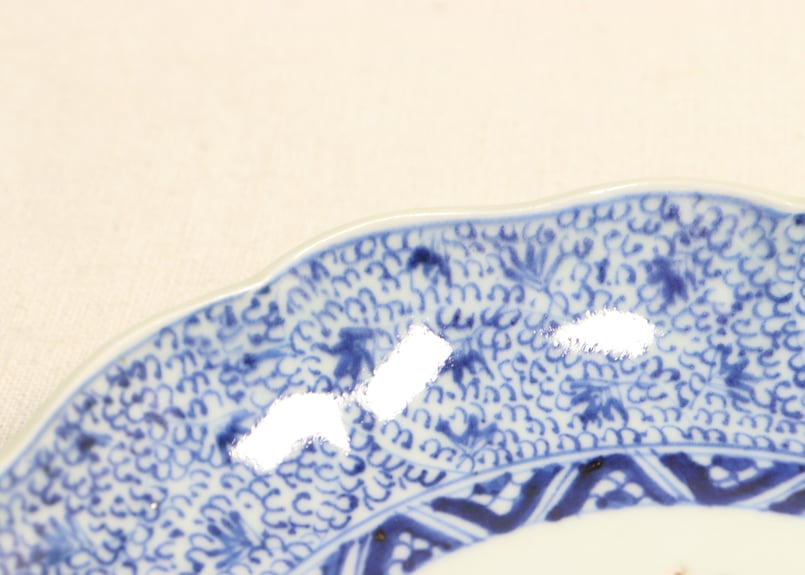 江戸幕末染付微塵唐草7寸皿 | 吉祥寺PukuPuku