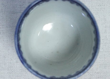 明治前期紙刷幾何学捻子文図筒向付