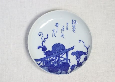 明治後期~大正銅判朝顔図5寸皿