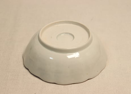 江戸幕末色絵牡丹と蝶図なます皿②　フリモノ