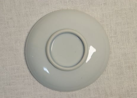 大正~昭和戦前染付春蘭図小皿