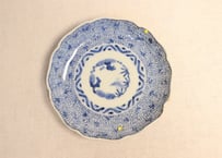 明治後期~大正九谷金彩染付山水図7寸皿 | 吉祥寺PukuPuku