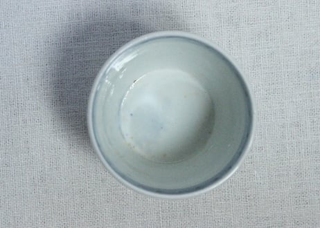 江戸幕末染付蛸唐草文図猪口①