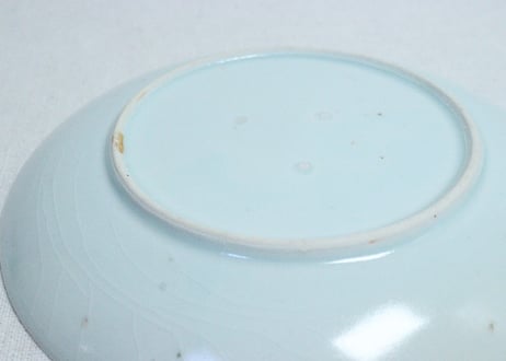 江戸幕末染付竹林雀図6寸図②　少甘手