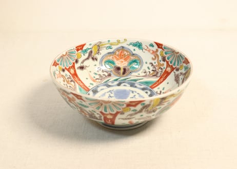 明治前期色絵桐と鳳凰図三ツ組鉢