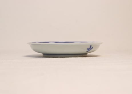 明治後期～大正染付いかだ人物図5寸皿