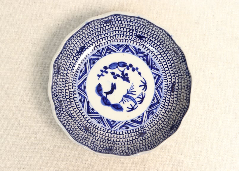 明治前期染付微塵唐草文なます皿 | 吉祥寺PukuPuku