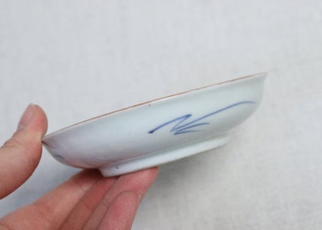 江戸中期色絵茄子図小皿①