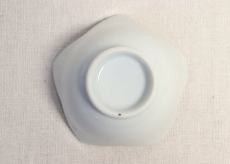昭和戦前金彩赤絵五弁向付