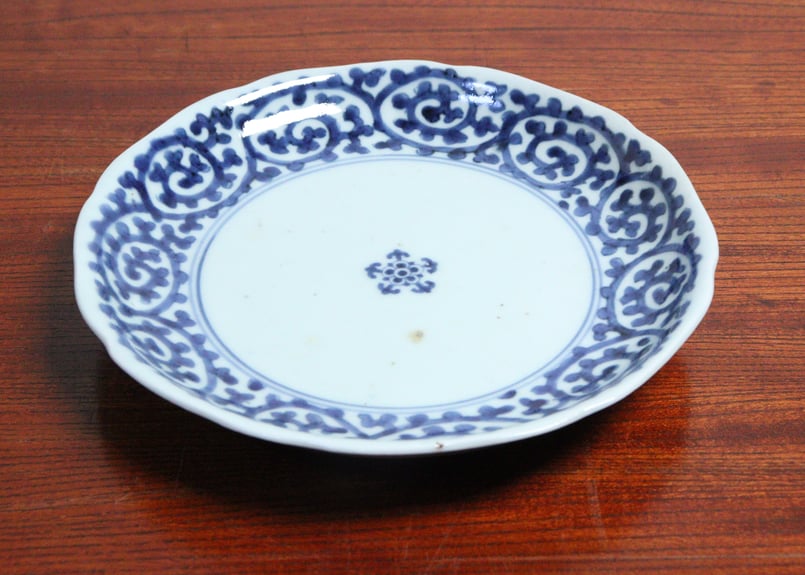 中皿 大徳寺 東山 共箱 銘 染付 木箱 竹 中皿 大徳寺 東山 共箱 銘 染付 木箱 竹 - メルカリ