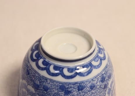 明治後期～大正銅判牡丹唐草図向付