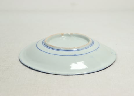明治後期～大正銅判菊と角花弁図6寸皿