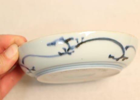 江戸後期染付竹図小なます皿