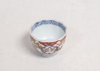 明治前期色絵梅に鶯と菖蒲図通り物小向付