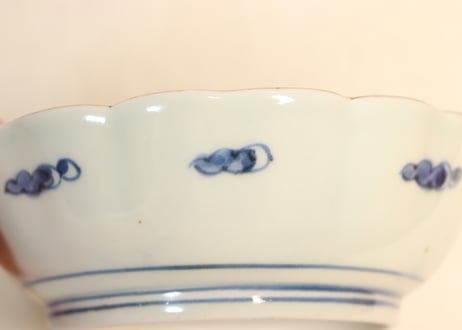 江戸後期色絵秋海棠図なます皿①