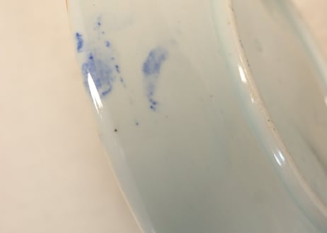江戸幕末紙刷牡丹図７寸皿①