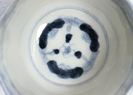 明治前期色絵生垣に菊図向付