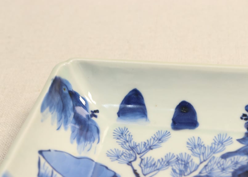 江戸幕末染付山水図長皿 | 吉祥寺PukuPuku